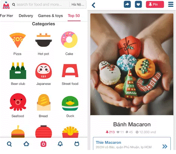 Tìm địa điểm ăn uống trên Android với Lozi
