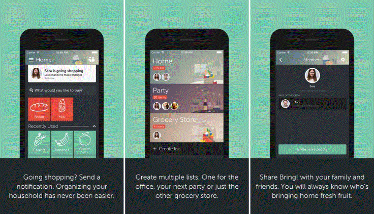 Bring!: Tạo và chia sẻ danh sách mua bán