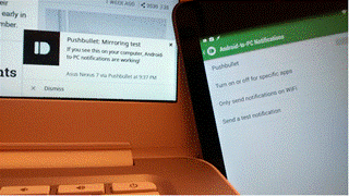 Ứng dụng Pushbullet nhận thông báo của thiết bị Android trên máy tính. 