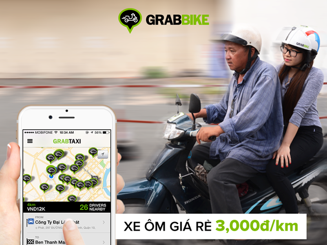 Tải ứng dụng Grabbike - bắt xe ôm trên smartphone. 