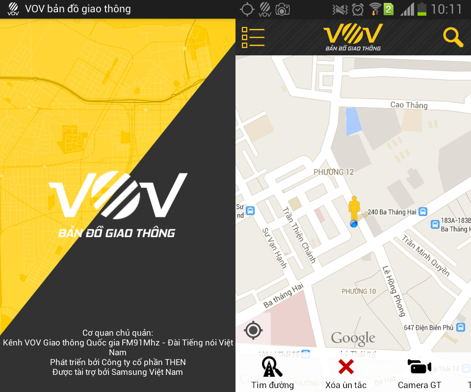 Ứng dụng VOV - Bản đồ giao thông: Giải quyết nỗi lo tắc đường