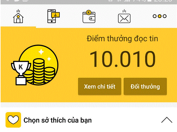 Tải Kola: Vừa đọc tin vừa có tiền - Kiếm thẻ nạp điện thoại cho Android