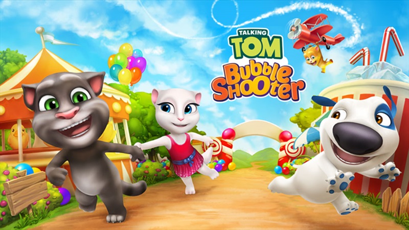 Talking Tom Bubble Shooting: Game bắn bong bóng Talking Tom