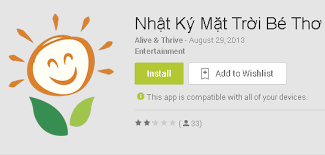 Nhật ký mặt trời bé thơ: Ứng dụng nuôi con dành cho những cặp vợ chồng trẻ
