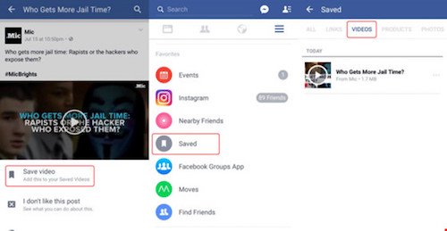 Cách xem video không cần internet trên Facebook