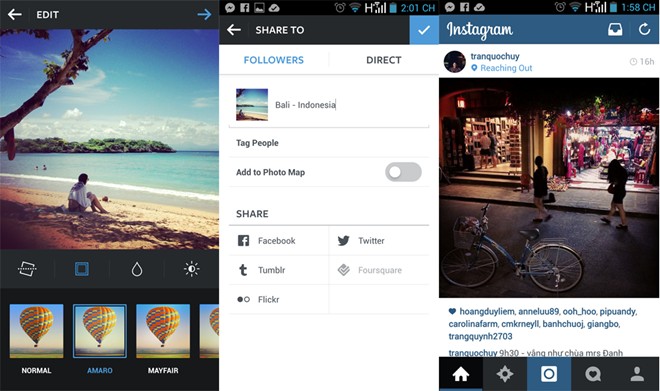 Instagram trên Android cập nhật giao diện phẳng 