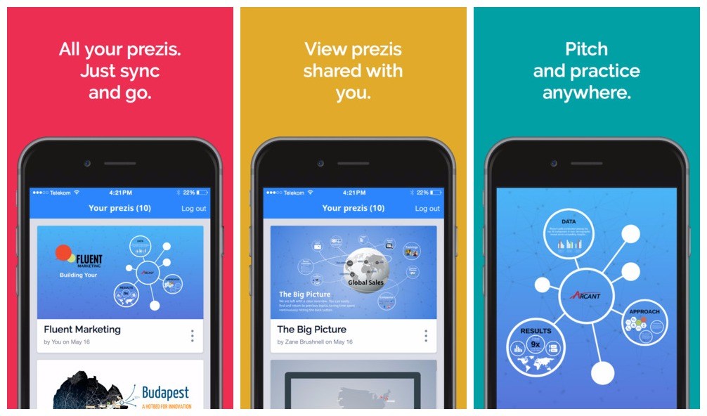 Prezi Viewer: Tạo các bản trình chiếu từ xa