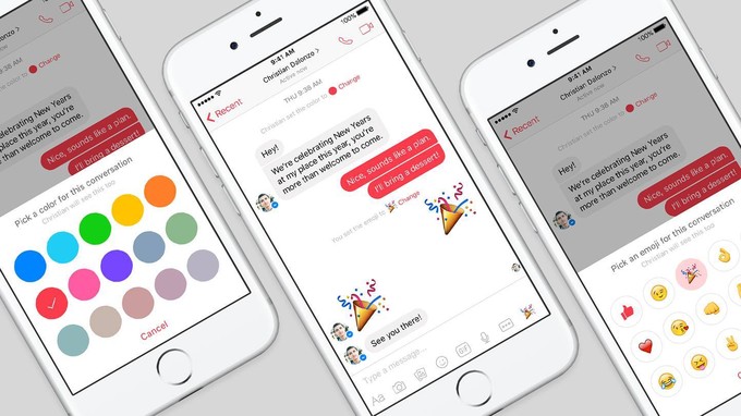 Messenger cập nhật mới: Cho phép đặt nickname và đổi màu đoạn chat