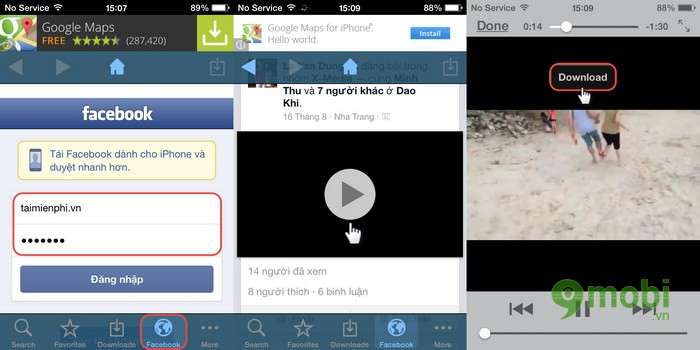 Hướng dẫn tải video Facebook về máy iPhone