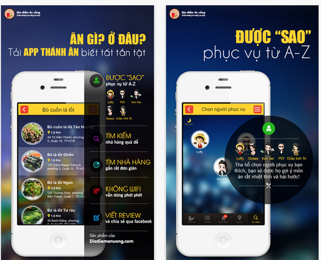 5 ứng dụng tìm địa điểm ăn uống trong kỳ nghỉ lễ và hàng ngày