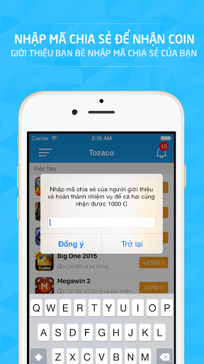 Tozaco - kiếm tiền online trên di động thật dễ dàng. 