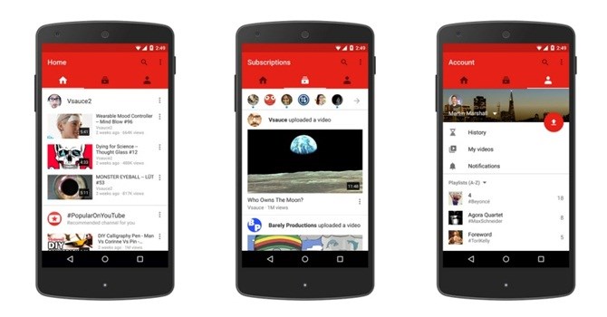 Youtube cập nhật giao diện mới trên Android, hướng đến thực tế ảo trên di động
