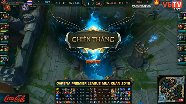 LMHT: Saigon Jokers hủy diệt toàn bộ Bangkok Titans trong giải GPL 2016