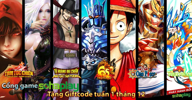 Cổng Webgame SohaPlay tặng giftcode tháng 12