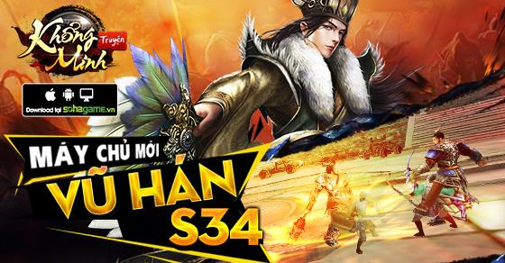 Khổng Minh Truyện ra mắt máy chủ Vũ Hán, tặng Gift Code giá trị