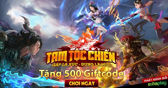 SohaPlay tặng 500 giftcode Webgame Tam Tộc Chiến