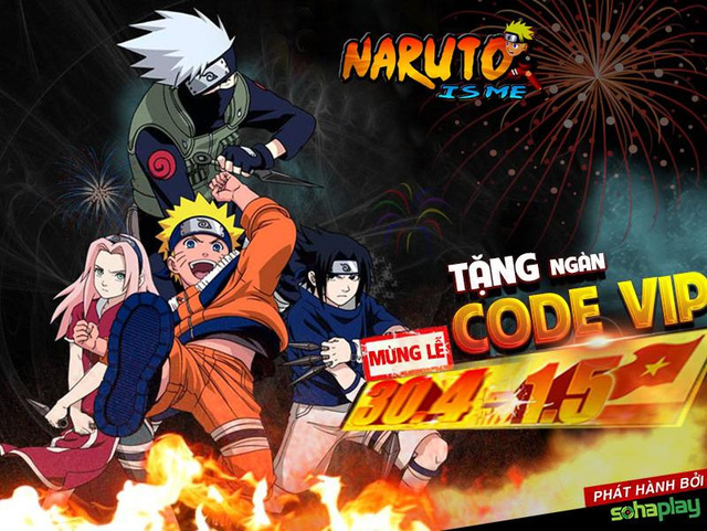 SohaPlay tặng 500 Vipcode Naruto is Me nhân dịp 30/04