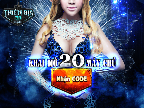 Thiên Địa 3D tặng VIPcode 200 Vcoin nhân dịp mở server mới