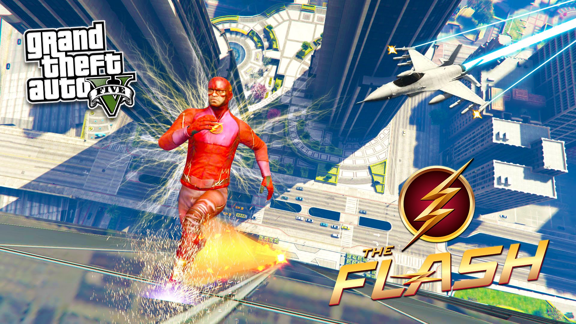 Siêu anh hùng Flash tàn phá thế giới GTA V