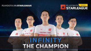 Chúc mừng team Infinity giành được chức vô địch giải Playdota Star League mùa 1