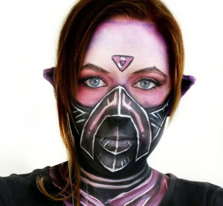 Không thể rời mắt với cô gái vẽ mặt các hero trong DOTA 2