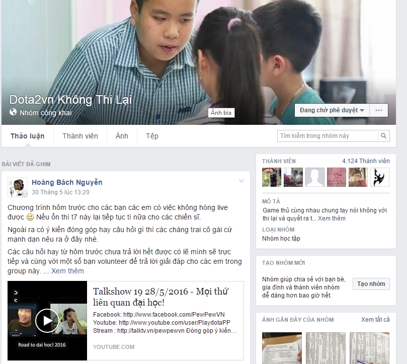 Group "DOTA 2 Không Thi Lại" gây sự chú ý cho cộng đồng game thủ DOTA 2