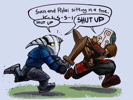 Dota Funny:  Lina phê khói Riki nên Ulti thẳng vào Creep rừng