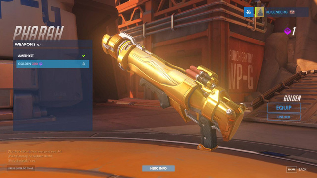 Overwatch: Muốn sở hữu vũ khí vàng thì phải thắng ít nhất 300 trận