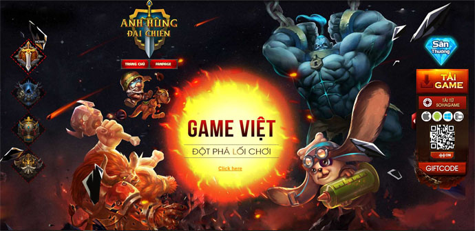 Anh Hùng Đại Chiến - Món ăn lạ mà quen cho những gamer đam mê những nhân vật truyện tranh
