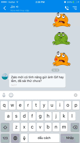 Tìm và gửi nhanh nhạc MP3, ảnh GIF đã mở cho user Zalo trên iOS 2