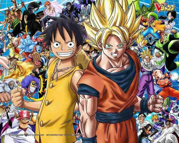 Khi các nhân vật trong Dragon Ball Z và One Piece cùng “thượng đài”