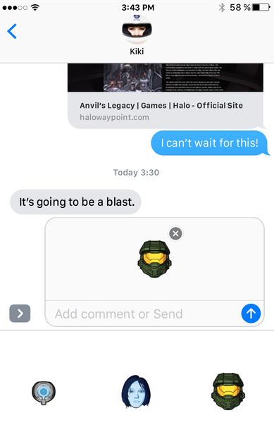 Mang Master Chief và Cortana vào tin nhắn của bạn với sticker mới trên iOS