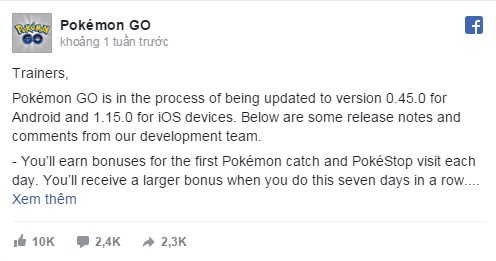 Tính năng mới của Pokemon GO giúp người chơi có thể bắt Pokemon dễ dàng hơn