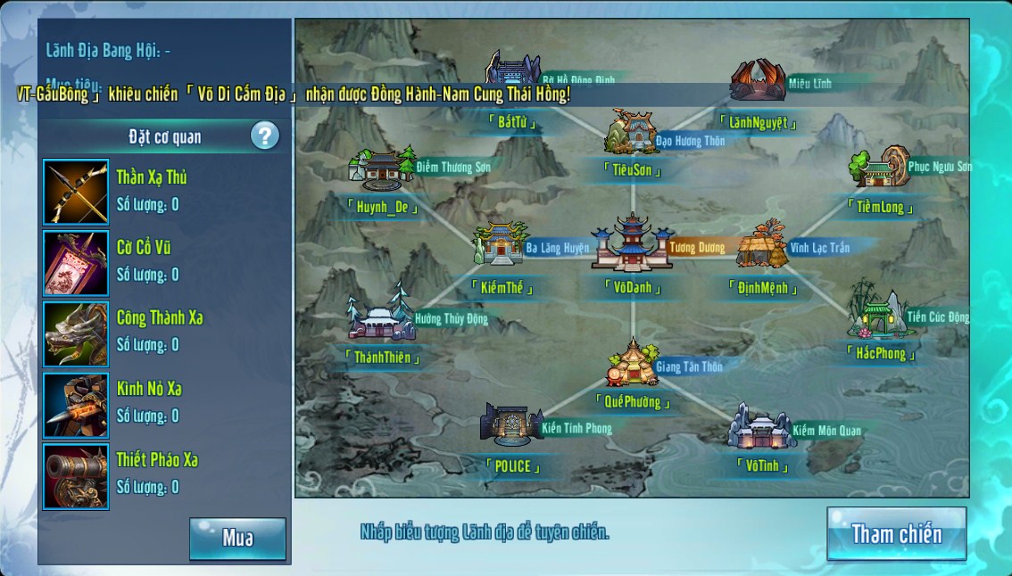 Võ Lâm Truyền Kỳ Mobile: Các mẹo vặt cần biết trong Công Thành Chiến