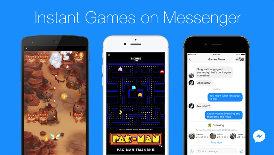 Facebook giới thiệu hàng loạt mini game mới cho ứng dụng Messenger
