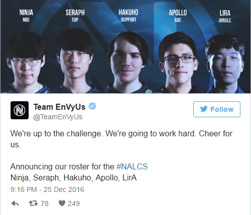 Team EnVyUs thu nhận ngoại binh người Hàn, công bố đội hình cho mùa giải mới