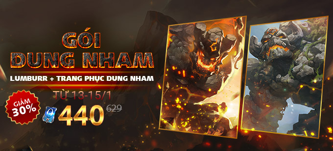 Liên Quân Mobile: Mở bán gói Dung Nham chào mừng khổng lồ Lumburr xuất hiện