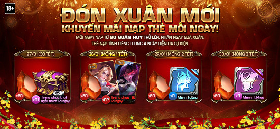 QUẨY TẾT CÙNG GARENA, LỘC VỀ TẸT GA