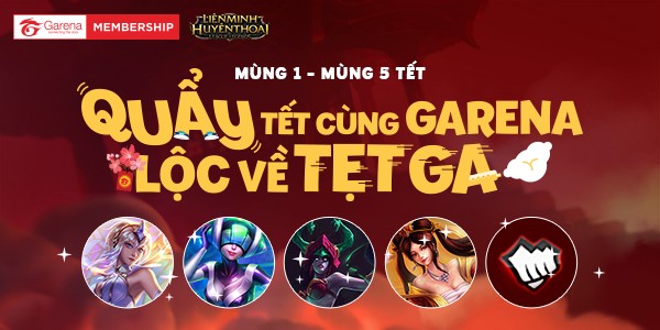 Đăng nhập sự kiện "Quẩy Tết cùng Garena – Lộc về tẹt ga” để nhận trang phục siêu đẹp hoàn toàn miễn phí