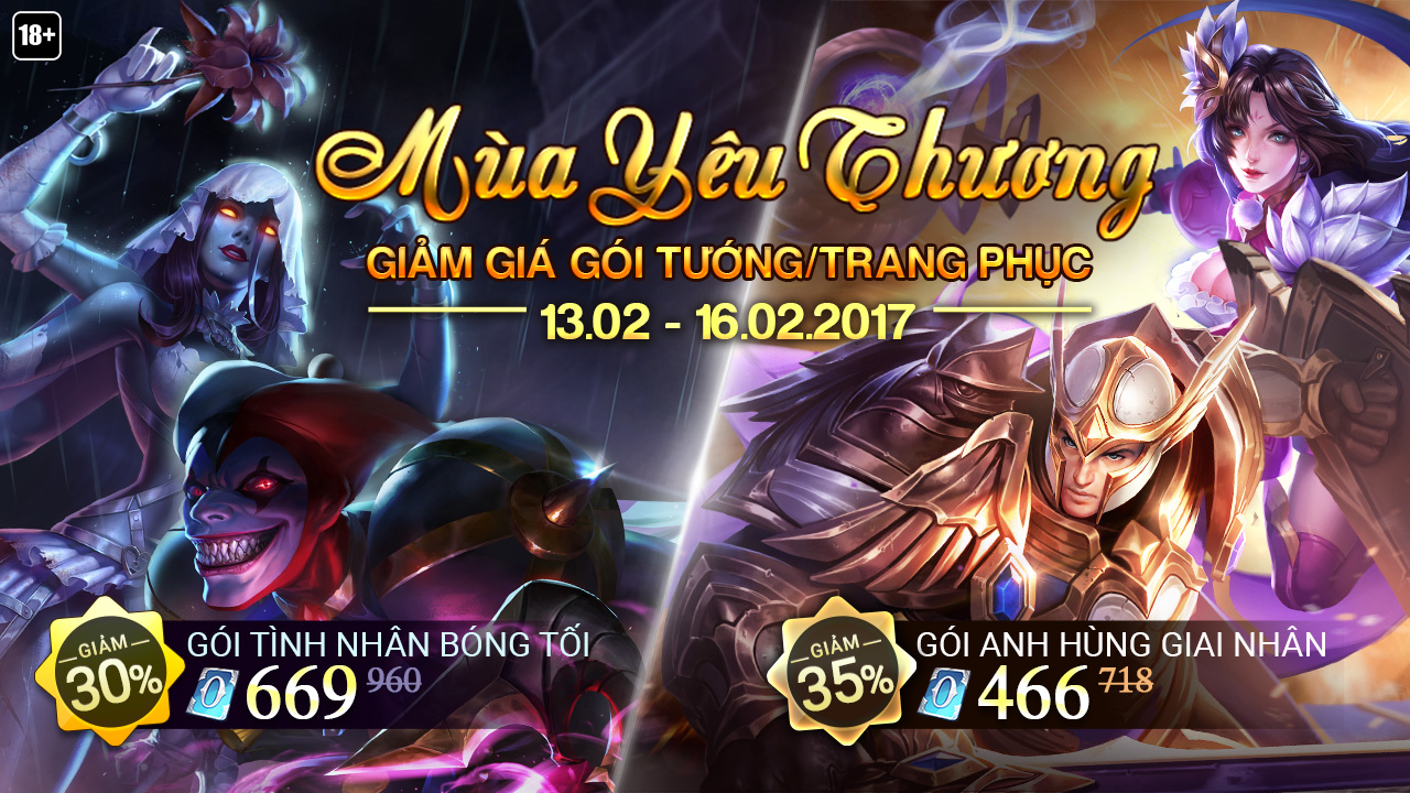 Liên Quân Mobile: Chuẩn bị Valentine cùng 2 gói tình nhân "độc lạ"