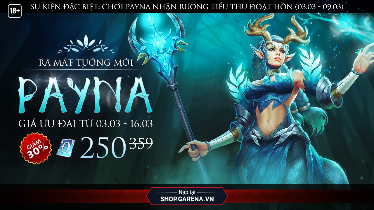 Liên Quân Mobile: Chính thức mở bán Payna cùng quà tặng hấp dẫn