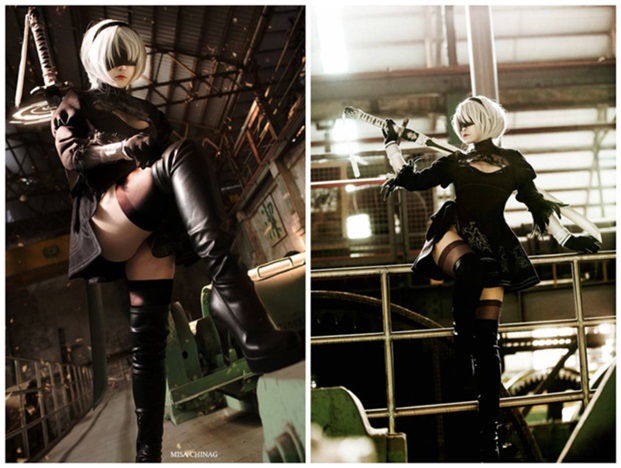 Cosplay cô nàng 2B đẹp lạnh lùng trong bom tấn Nier: Automata