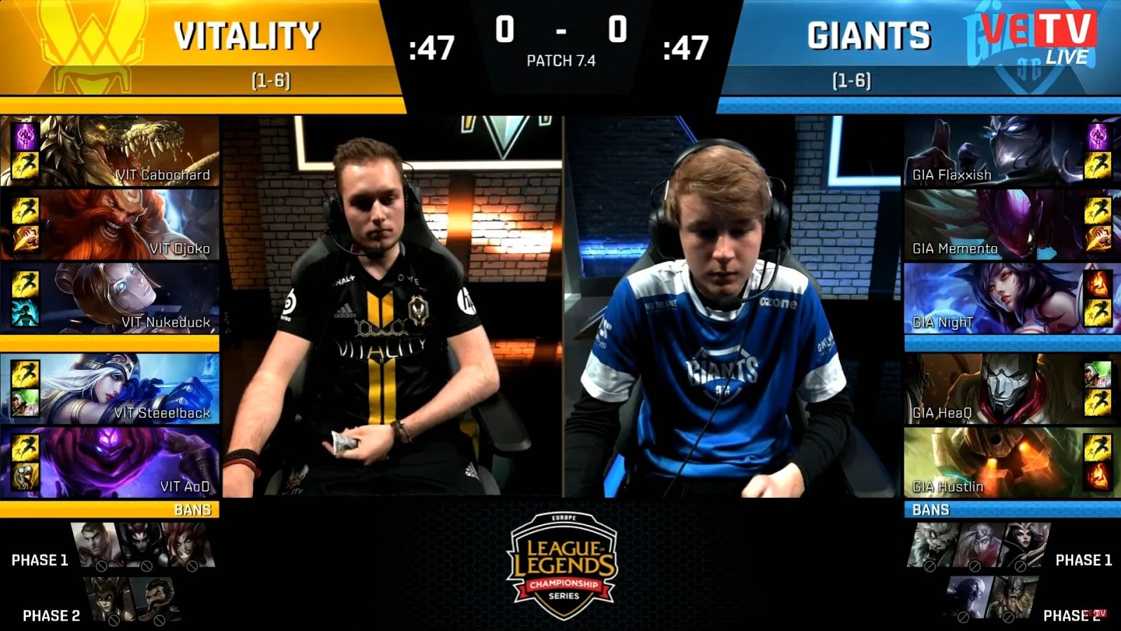 [LCS EU] Vitality Gaming Vs Giant Gaming - Cân tài cân sức