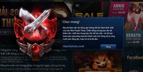 Liên Minh Huyền Thoại: "Đại tu" hệ thống Vinh danh