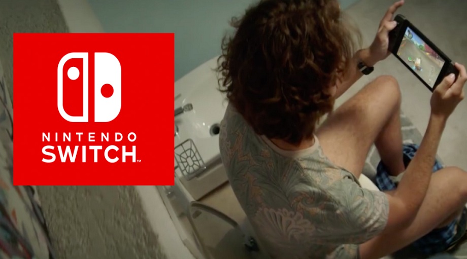 Phiên bản Parody quảng cáo Nintendo Switch với tính năng dùng cả trong...toilet
