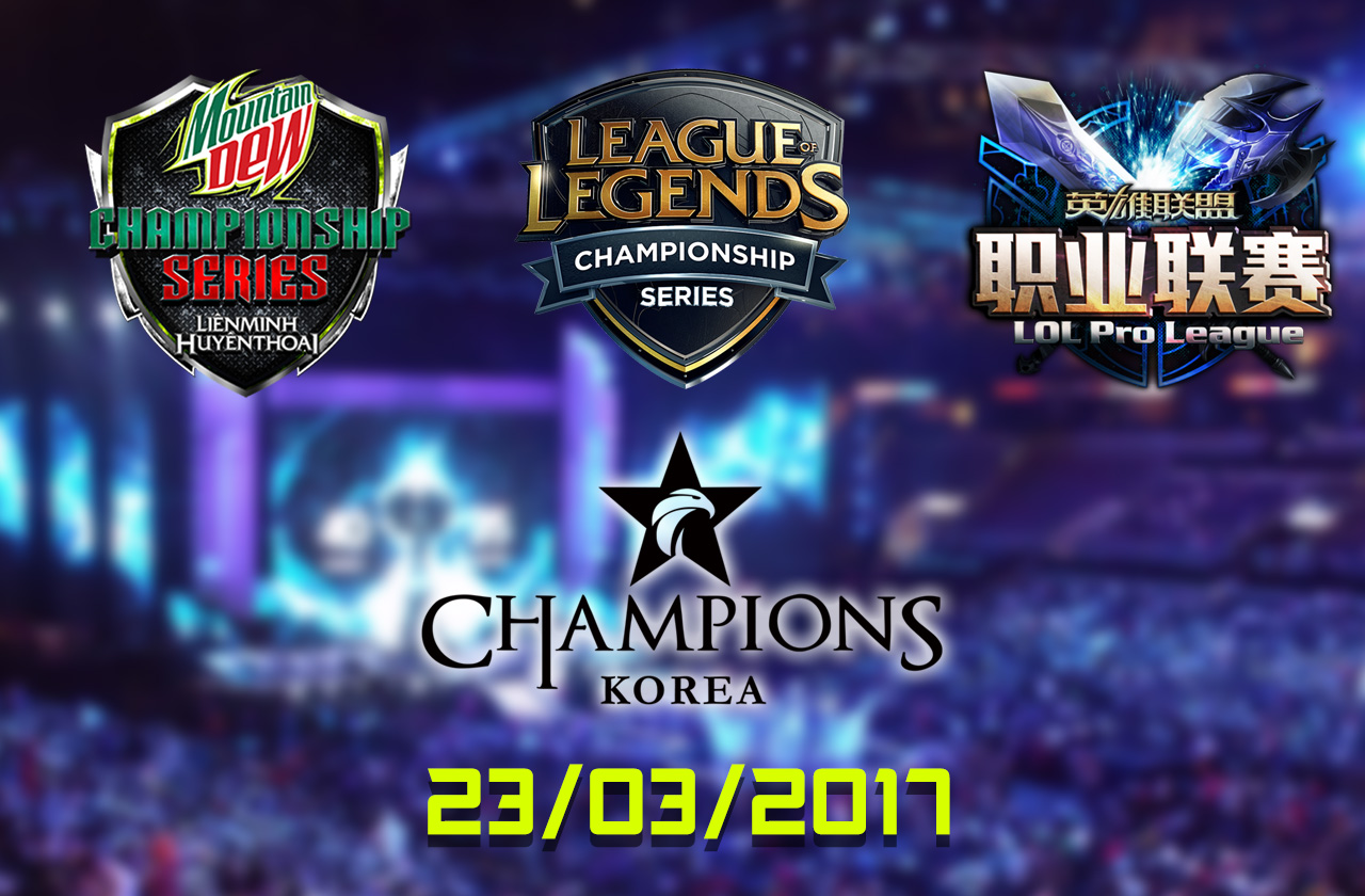 LMHT: Tường thuật kết quả các trận đấu vào ngày 23/03/2017