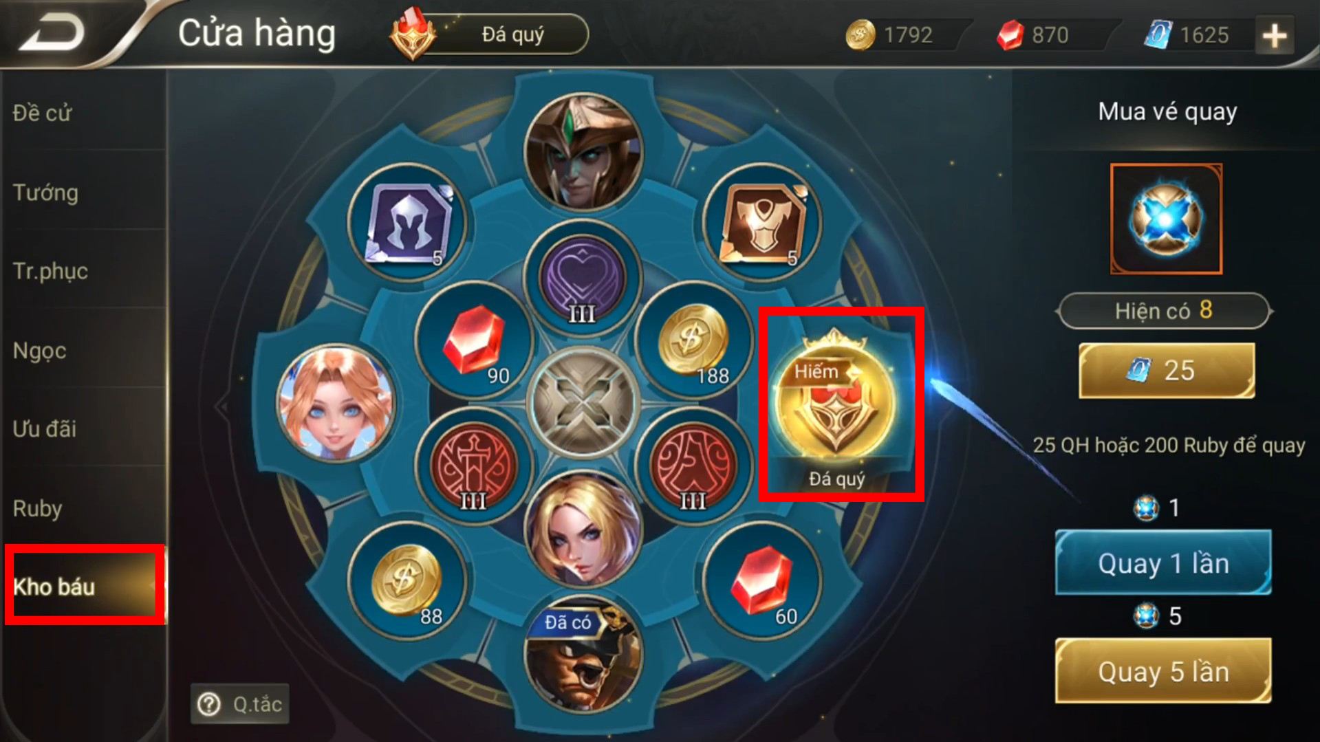 HƯỚNG DẪN SỬ DỤNG CƠ CHẾ MỚI TRONG VÒNG QUAY KHO BÁU