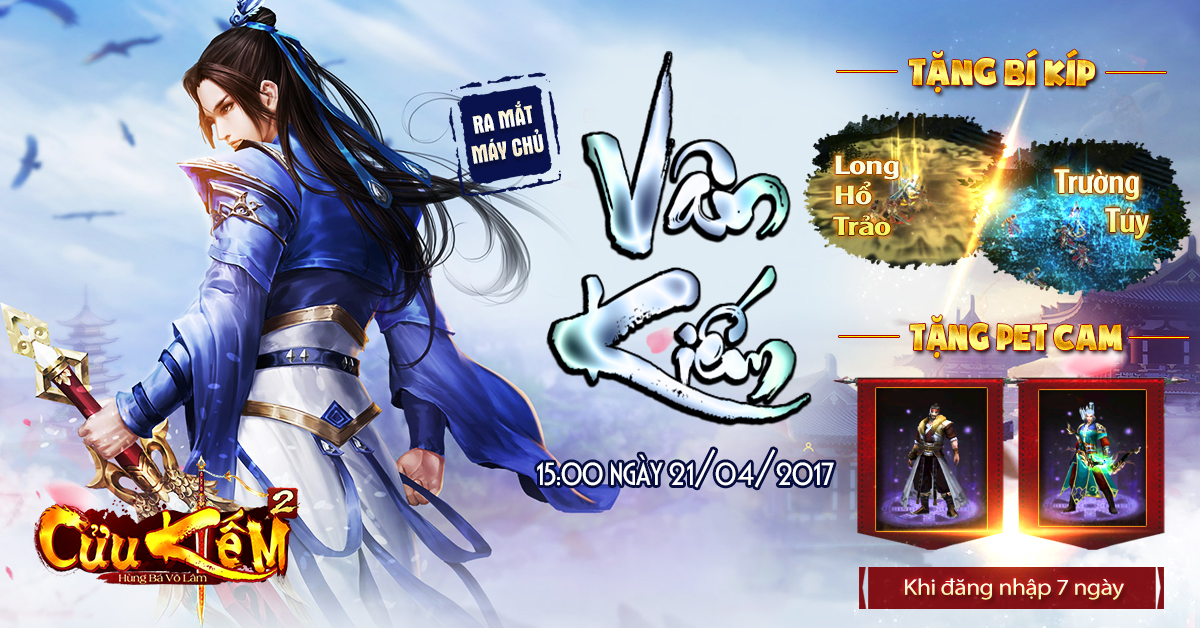 Vân Kiếm đã mở, đăng nhập ngay Cửu Kiếm 2 để nhận quà Giftcode cực hiếm