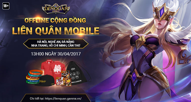 Đăng kí tham gia buổi offline Liên Quân Mobile 30/04 trên toàn quốc ngay hôm nay