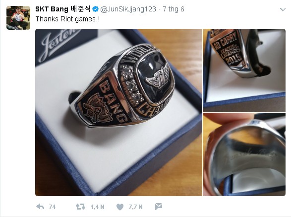 LMHT: Ngoài skin ra thì SKT còn được Riot tặng cả nhẫn vô địch thế giới cực đẹp